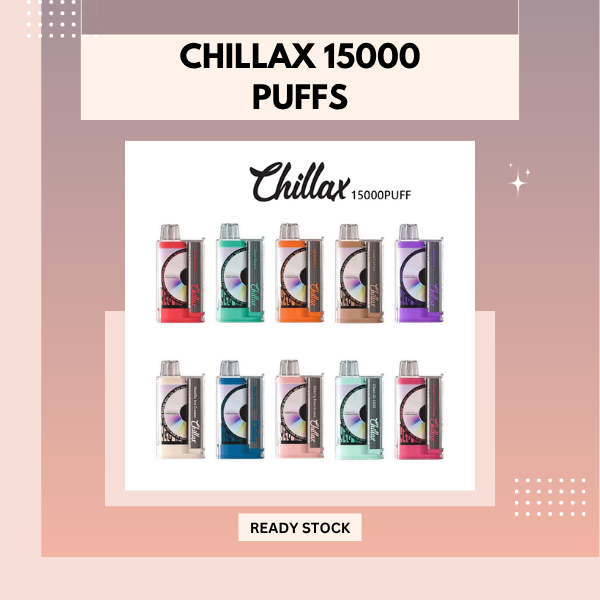 Chillax 15000 Puffs Disposable Vape featuring Smart LED Display and Type-C charging port