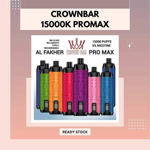 Al Fakher Crown Bar Pro Max 15000 Puffs Disposable Vape Device