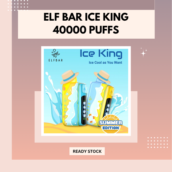 Elf Bar Ice King 40000 Puffs disposable vape device showing sleek outer shell