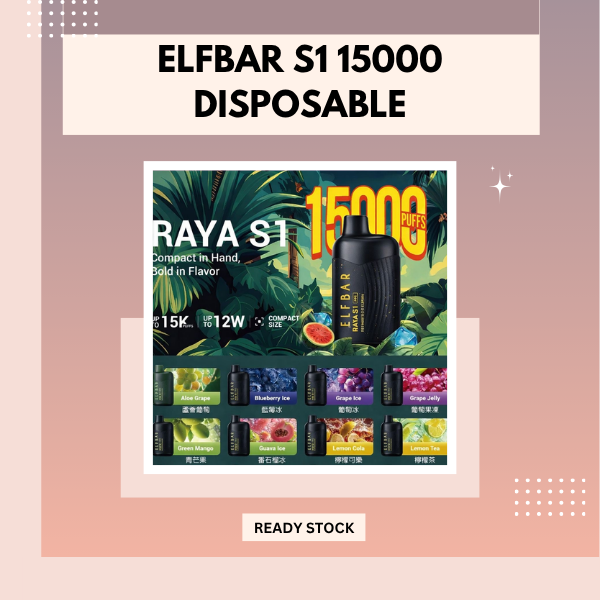 Elf Bar S1 15000 Disposable Vape device with smart digital screen