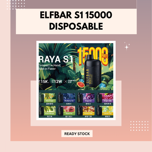 Elf Bar S1 15000 Disposable Vape device with smart digital screen