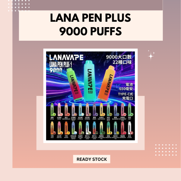 Lana Pen Plus 9000 Puffs Disposable Vape Device Close Up