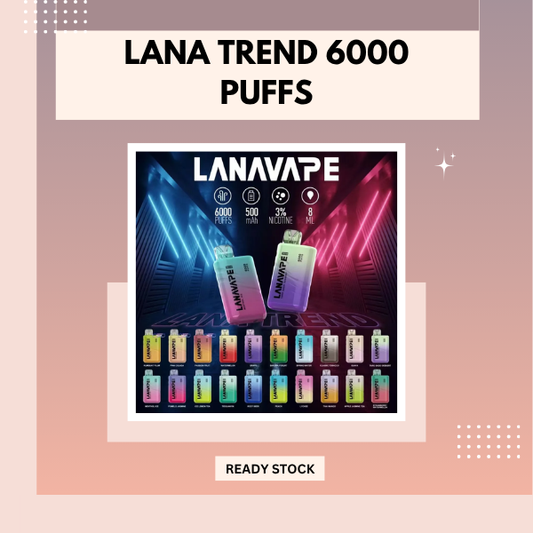 Lana Trend 6000 Puffs disposable vape pod device showing dynamic exterior design