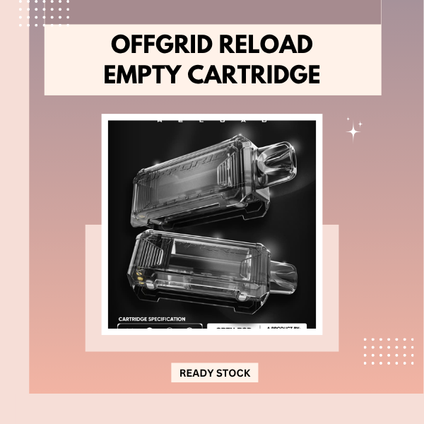 Offgrid Reload Empty Cartridge refillable vape pod close up view