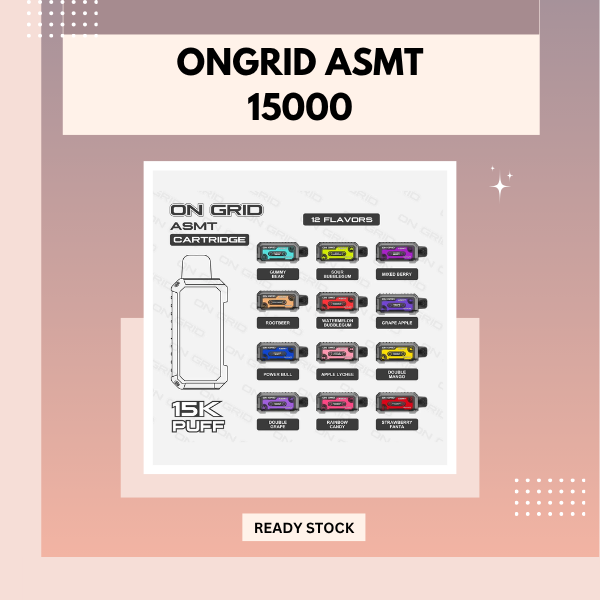 Ongrid Asmt 15000 Puffs Disposable Vape Device with Smart Screen