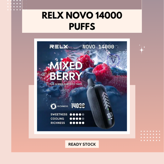 RELX Novo 14000 Puffs Disposable Vape Device with Full LED Display Screen
