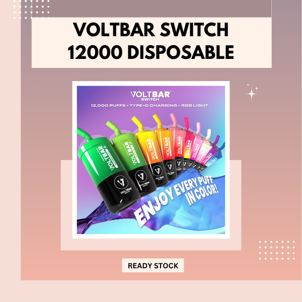 Voltbar Switch Cartridge Pod 12000 Puffs replacement pre-filled vape pod with RGB light
