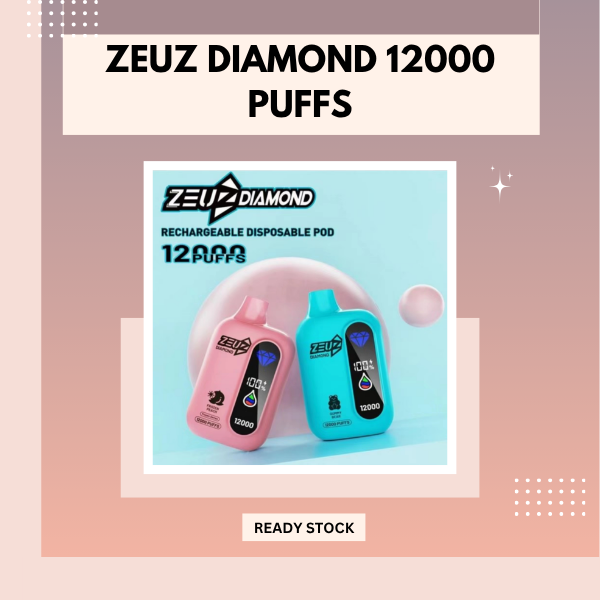 Zeuz Diamond 12000 Puffs Disposable Vape Rechargeable Device